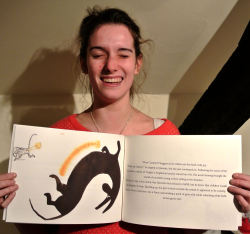 tallulahpomeroy:  My sister Xanthe modelling the book we’ve