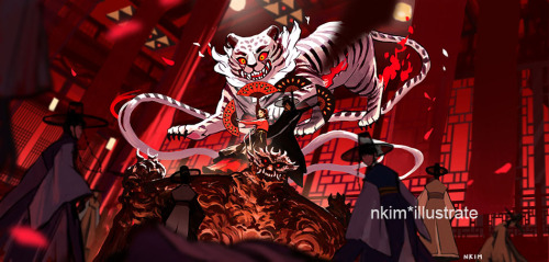 nkim-illustrates:White Tiger Den & Maiden of Blood.