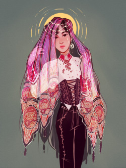 caramoccii:  met gala jin 🌹   inspired by cathedral windows