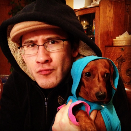 pucklexis:  Markiplier and his puppies.