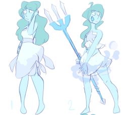 delvg:  Found some old sketches of my gemsona Aquamarine that