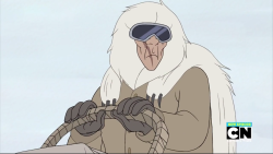 procrastinatingtealover:  He’s wearing a polar bear skin. IS