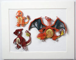 retrogamingblog:Paper-Quilled Pokemon made by CoiledDesigns