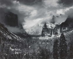flashofgod:  Ansel Adams, Clearing Winter Storm, Yosemite National