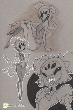 groundlion:  Muffet sketches!! Might try a few more of her later,