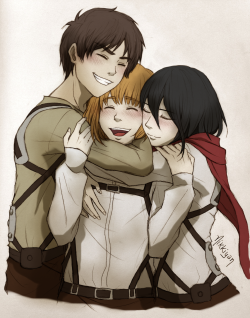 nikkiyan:  Shiganshina Trio Forever ♥ - “We love you, Armin” 