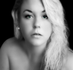 SexySteph88 in this soft black and white portrait.
