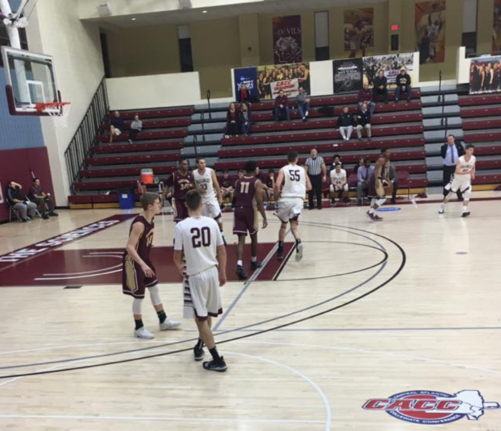 <p>Tonight, some current GV players and coaches made the trip down to Philly to watch GV Hoops’ alumni do battle as Brandon Starr and University of Sciences hosted Austin Laughlin and Kutztown. </p><p>Kutztown pulled out a close one 76-71. </p><p>Starr was U Sciences’ second leading scorer with 14 points including a gorgeous coast-to-coast steal and layup. </p><p>Laughlin swished both of his 3 point attempts (something Jags fans are very familiar with) and finished with 6. </p><p>The two even guarded each other for a brief stretch. A great night for all!</p>