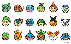 insanelygaming:  Pokemon Starters  Created by Leslie Luc