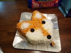 swankydesserts:  Fox cake for son’s first birthday party. You’ve