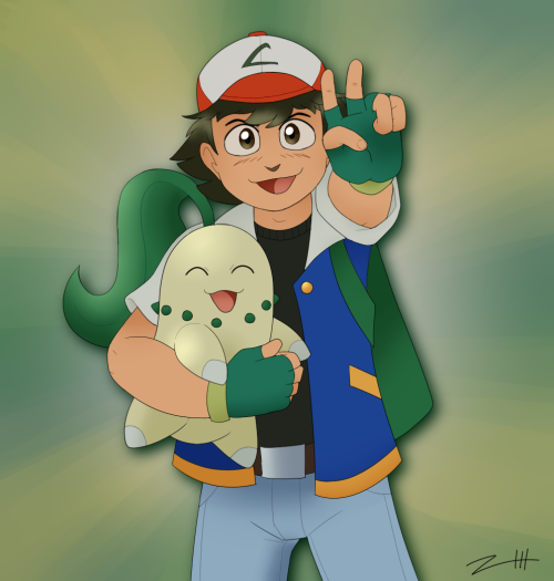 zeroiii-art:I GOT A CHIKORITA!