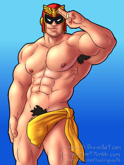 headingsouthart:  Captain Falcon inspired by http://lunalutra-nsfw.tumblr.com/post/124735965453/captaim-falcon-undies-6