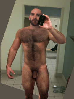 furbone:  hipmusclenerd:  fuzzyfeltguy:  New self pic… plus the ‘cum and bondage’ version of that one you all like.  ;)  Hottest man on earth  Hot 