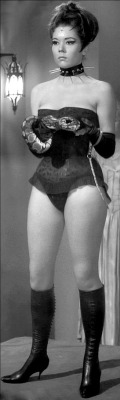 fantascientificamentevintage:  “The Queen of Sin” (La Regina del peccato)Diana Rigg as Emma PeelThe Avengers (A Touch Of Brimstone,1966)  