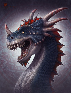 creaturesfromdreams:  Bloodhorn Dragon by kerembeyit —-x—-