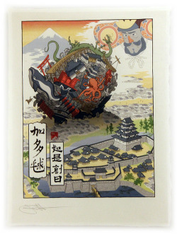 xombiedirge:  Origin StoryÂ byÂ Jed HenryÂ /Â TumblrÂ /Â Store 19â€ X 23.5â€ Framed giclee print, signed limited edition available HERE. Part of theÂ Ukiyo-e Heroes 2Â art show opening 1st June 2013 atÂ Gallery Nucleus 