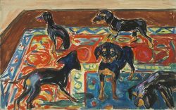 urgetocreate: Edvard Munch, Five Puppies on the Carpet, 1919–21,