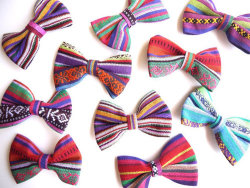 larsoncousins:  Peruvian Fabric Bows South American Tribal by