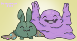 dullanyan: trubbish and grimer doodle, theyre good friends!!