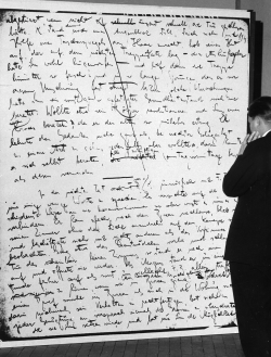 heteroglossia:  Display of a page in Franz Kafka’s handwriting,