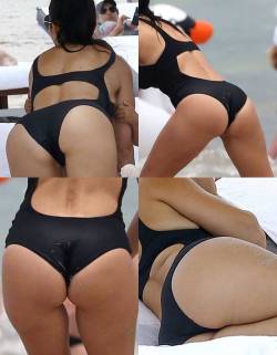 starprivate:  Kourtney Kardashian does many ass stunts in Miami Beach
