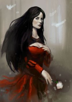comartlover:  Lady in red Sketch by ~Beaver-Skin