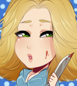 If you can’t escape him…stab him!Cutesie laurie from