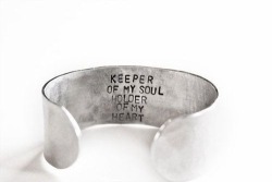 beggingforpermission:  I love when jewelry has inscriptions inside