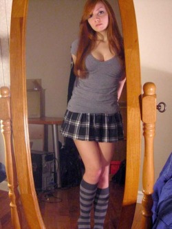 plaid skirts and striped socks XOXO ~ Follow me on Tumblr ~Selena