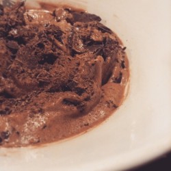 I made this mocha ice cream then wiped the rim of the bowl clean