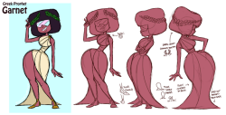 bucketofchum:  My character design sheet for Garnet for the Beach