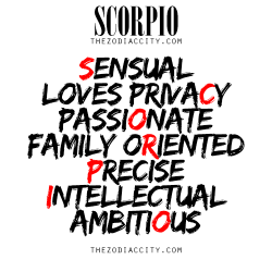 zodiaccity:  Describing Scorpio. For more information on the