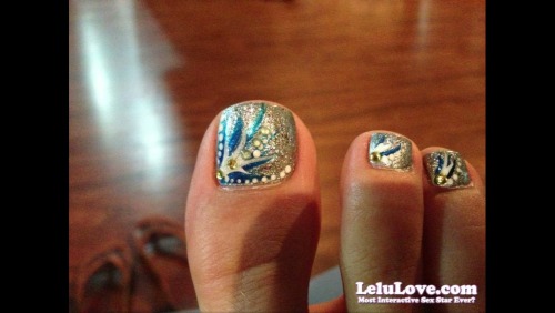 One of my detailed nail designs (my #foot pics/vids here: http://www.lelulove.com/?page=Search&q=feet) #toes #feet Pic