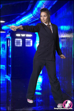 nsfwgamer:  Anna Cherry as the tenth Doctor for Cosplay Deviants