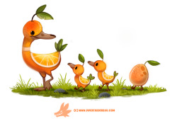 cryptid-creations:  Daily Paint #1268. Duck a L'orange by Cryptid-Creations