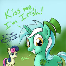 mylittleponyoficialg4:Kiss Me, I’m Irish by GiantMosquito x3