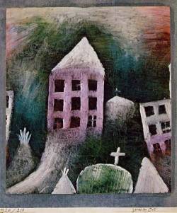 expressionism-art:  Destroyed place, 1920, Paul KleeMedium: oil,