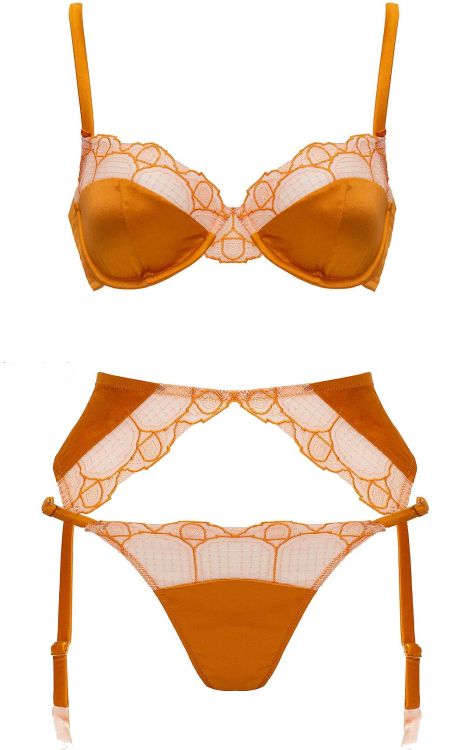 martysimone:  Studio Pia | Nora • in amber satin + embroidered