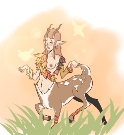 A sketch of everyone’s favorite doe prancing along in the autumn