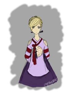 crytheskies:  Temari in a hanbok. Sorry if I got the clothing
