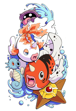 h0lyhandgrenade:  Water pokemon tattoo commission =) I like how