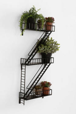 urbnite:  Fire Escape Wall Planter