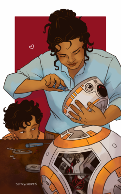 stitchyarts:Shara and Poe and BB-8 ❤️❤️❤️