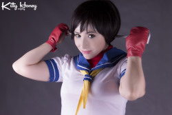 savingthrowvssexy:  I’m a Fighter (Sakura Kasugano cosplay) by