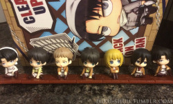 My SnK Bandai Gashapon chibis are here!! :D :DCleaning Eren &