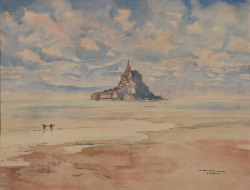 amare-habeo:    Ernest Guerin (French, 1887-1952) Le Mont St-Michel,