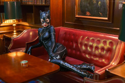 superpunch2:  Tim Burton-style Catwoman cosplay photographed