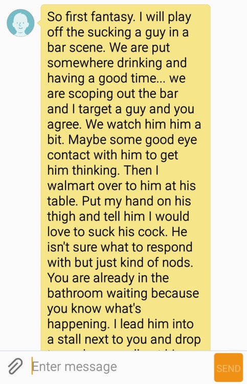 fireman6a4:  So this is the message I received while at work. It was one of the hottest things Iâ€™ve read in awhile. Wow love it when her mind runs wild and she shares it with me. Just hope this happens ASAP.   Love this woman. lily6988  hotwifecaptions