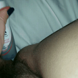 filthyfucktoy:Stuffing my cunt