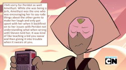 crystalgem-confessions:    I felt sorry for Peridot as well Amethyst.